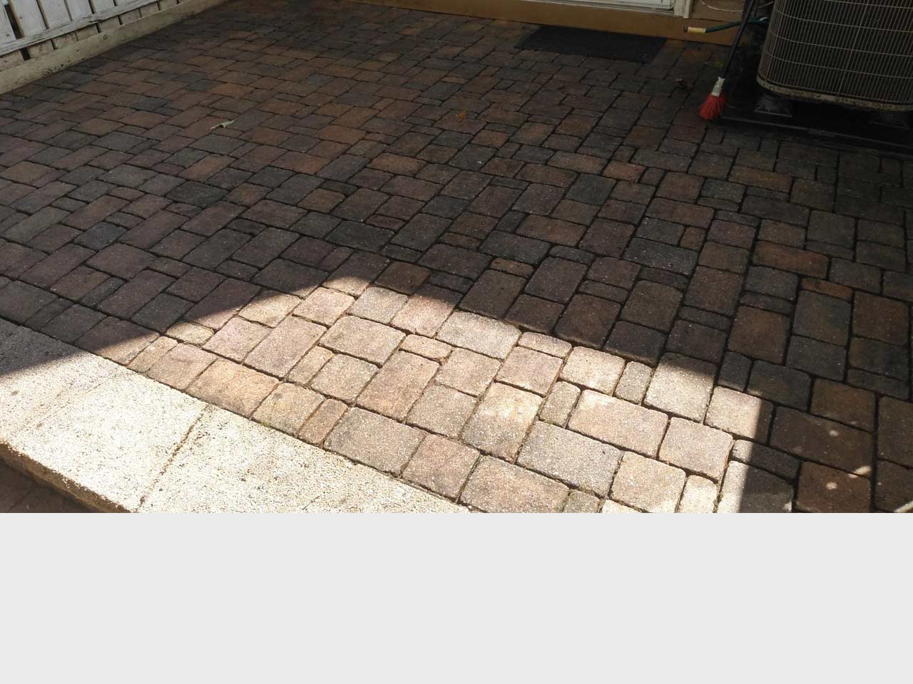 Before & After Patio Pressure Washing Ms. Fixit